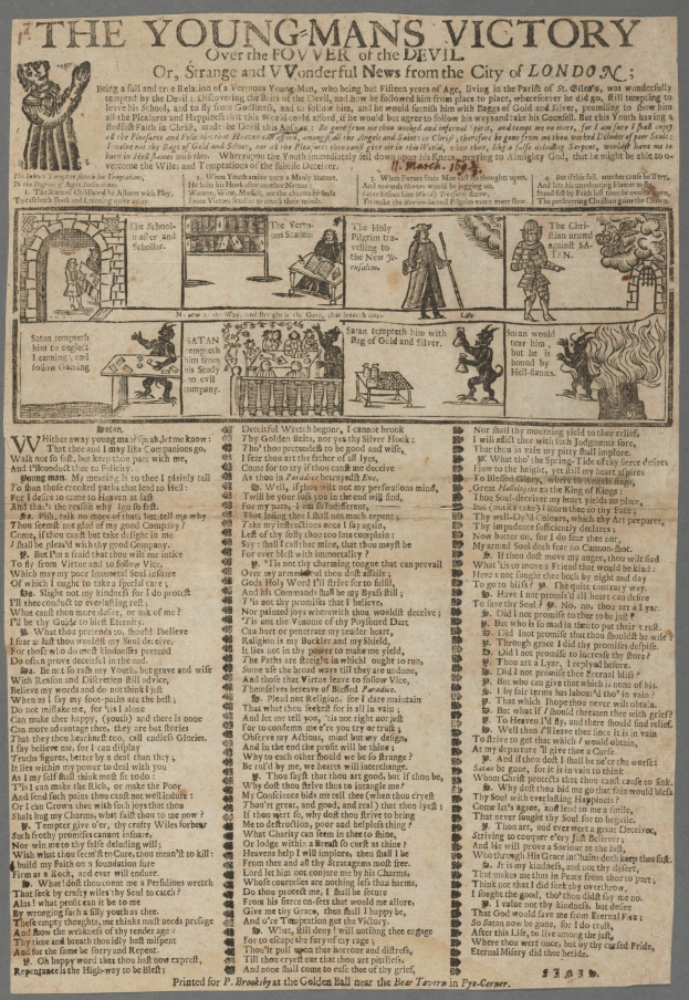 Ein Papiercollage mit Text in fetter Schrift und detaillierten Illustrationen entschlossener junger Männer, die einen Sieg feiern.